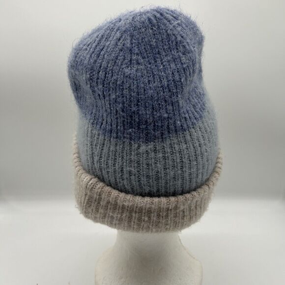 Barts Amsterdam Beanie Blue Chunky Knit Winter Hat One Size - Picture 4 of 6
